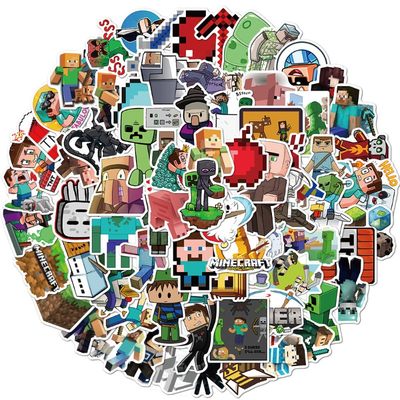 100pcs adventure game minecraft graffiti stickers mobile