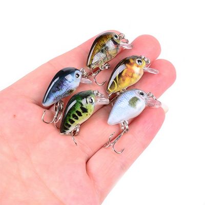 推荐Aorace 30mm 2g Crazy wobbler Mini Topwater Crankbait Art