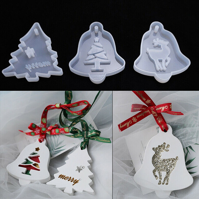 速发Christmas Pendant Silicone Mold DIY Epoxy Resin Mold Bel