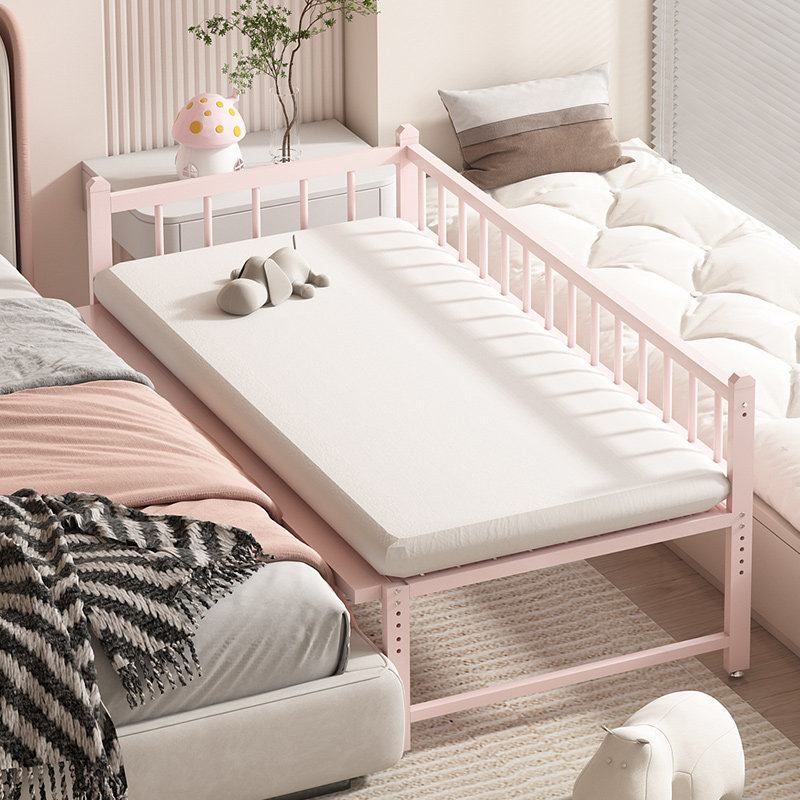 儿童床宝宝婴儿拼接床带延边家用加高护栏加宽P床防摔单人铁艺小,住宅家具,儿童拼接床,淘宝优惠券,粉丝福利购,淘宝优惠卷