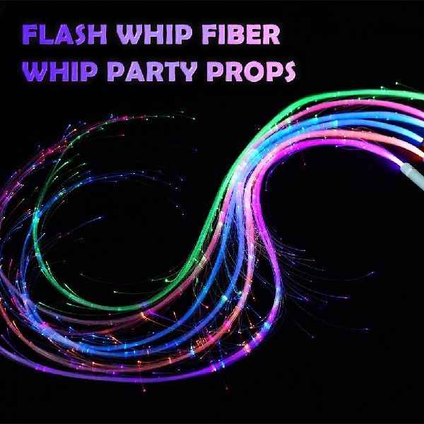 速发LED Fiber Optic Whips 6ft Dance Space Whip Lights 360°