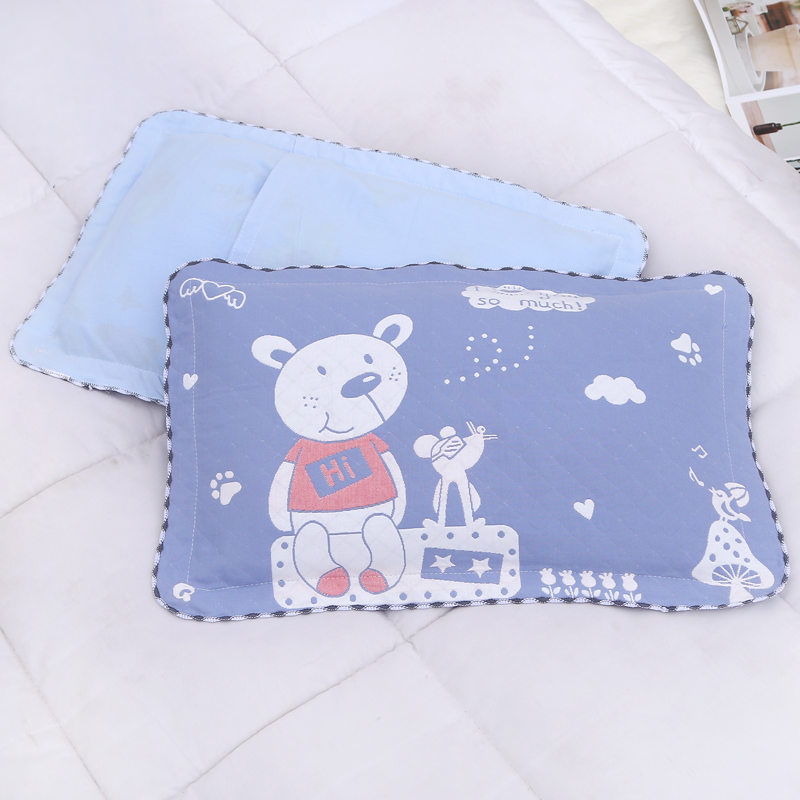 儿童纯棉加厚f三层纱布枕套 单条装 婴儿宝宝30x50枕头套40x60