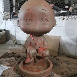 定做定制大型落地雕塑现代新中式天使卡通塑像大厅门厅花园摆件装