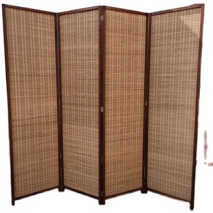 屏风隔断客厅折叠推拉移动遮挡家用中式实木竹屏风进门挡风隔断墙