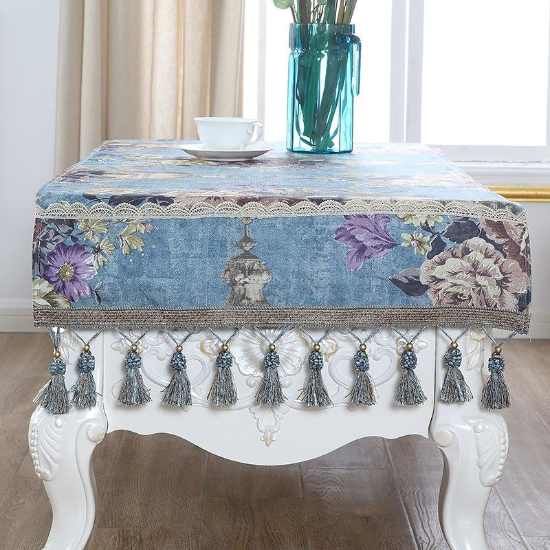 欧式茶几垫桌垫布艺茶几电视柜桌布加厚小奢华红木茶几布写字台布