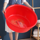 结婚红色大盆加厚塑料儿童洗澡盆大号红盆婴儿宝宝满月洗脸盆现货