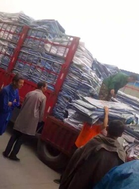 新品特厚蓝银布帐篷布遮阳布彩y条布雨蓬布防雨防水布蓝色塑料布