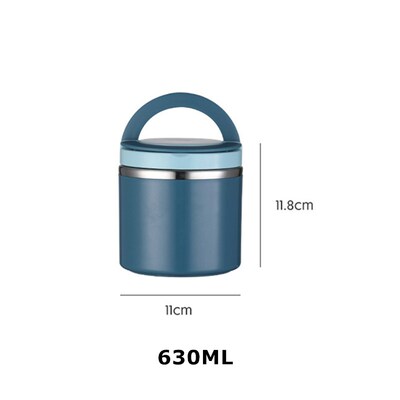 Breakfast Cup Soup Bowl Stainless Steel Portable Lunch Box F