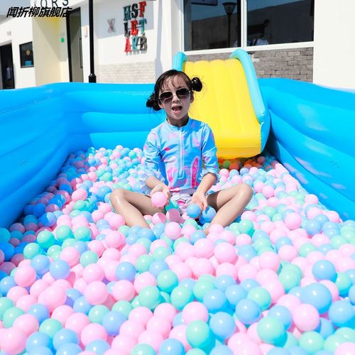 加厚儿童充气游泳池家用小孩泳池B婴儿宝宝超大型游泳桶滑滑梯水