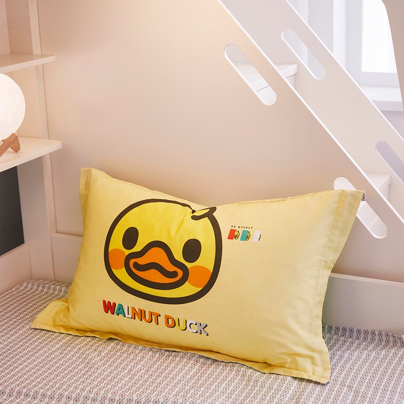 儿童四件套纯棉男孩黄色鸭子床笠C上下铺宿舍床上三件套男童全棉