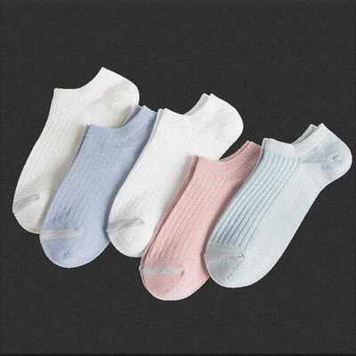 速发5 pairs ankle socks women cartoon sock summer lady stude