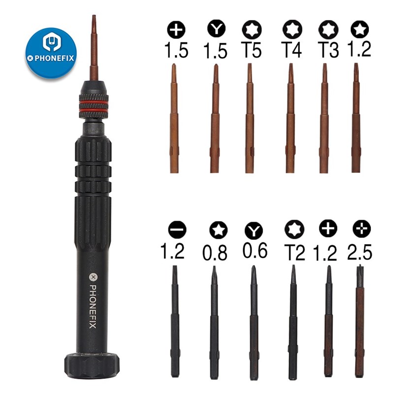 PHONEFIX 12pcs Screwdriver Bits Precision Screwdriver Set Op-封面