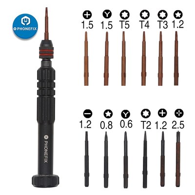 PHONEFIX 12pcs Screwdriver Bits Precision Screwdriver Set Op