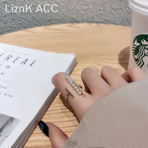 High level pearl ring female fashion personality light luxur