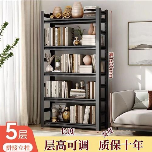 带围栏厨房置物架碳钢多层收纳落地多功能货架微波炉烤箱阳台现货