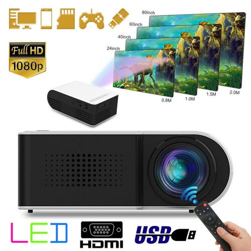 1080P Mini Projector LCD Projector Mini Home Theater Media P