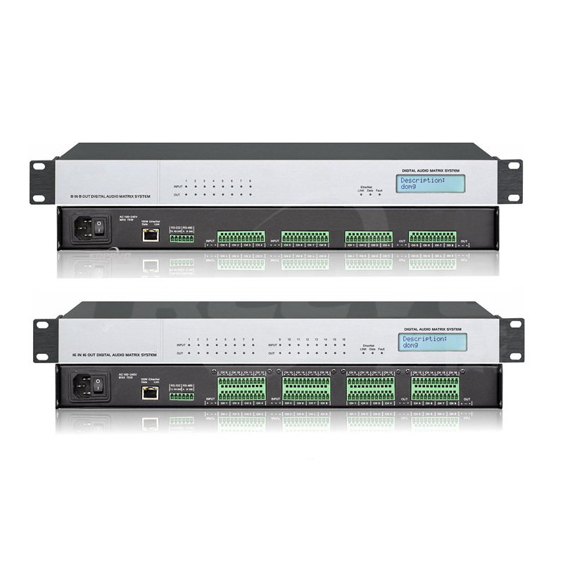 飞威数字音频矩阵处理器8进8出16进16出会议放啸叫混音反馈消噪器