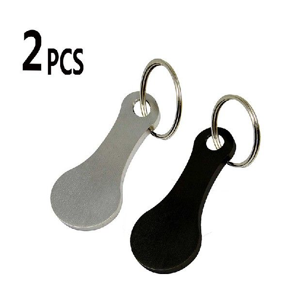 2pcs Portable Slivisr nhoppiSg Cart Key Reng Recycled