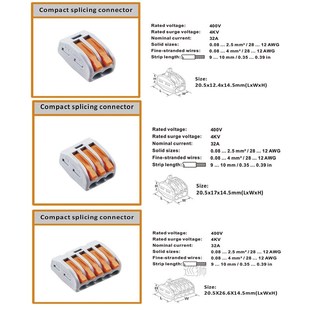 connector wire compact splicing combo 60pcs