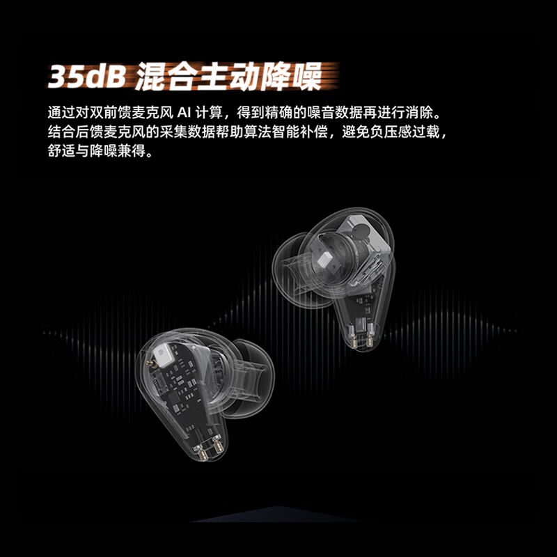 速发魅族(MEIZU)PANDAERPASA降噪耳机35dB混合降噪30h超长续航