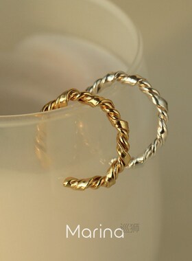 Celli knot French retro RING 925 Sterling Silver Gold Plated