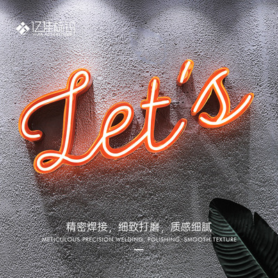 不锈钢发光字招牌广告牌户外门头灯箱定做定制防水展示牌霓虹灯