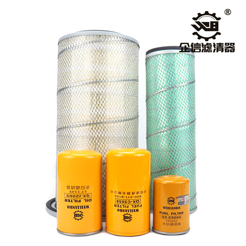 现货挖掘机适用于小松200-6 大机头机油柴油空气滤芯X液压油滤清