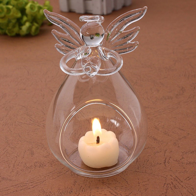 极速2018 Brand New Angel Glass Crystal Hanging Tea Light Can