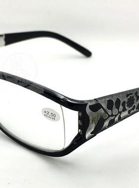 新品。Women's prelsbyopic glasses plastic frame Diamond Fash