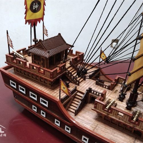 郑和下西洋 护卫战船 中国古战船 帆船模型 精致工艺品摆饰