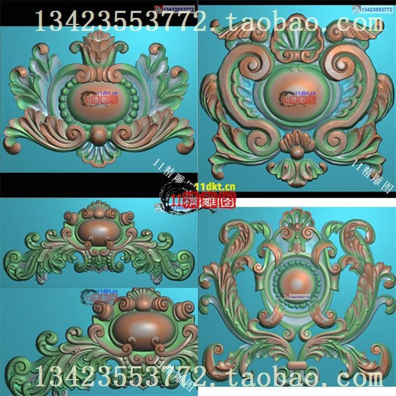 2精雕图浮雕电脑雕刻欧式洋花 洋花石雕图 石雕建材花 柱花精雕图