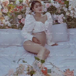 艺术照海边度假私房影楼拍照服装 22年新款 d孕妇写真摄影主题服装