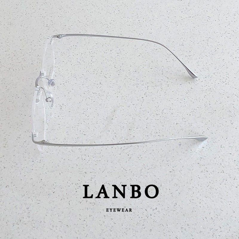 超轻纯钛5.2g方框近视眼镜框架男大脸斯文商务银色清秀无边框女潮