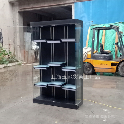 家用手办c展示柜实木小型玻璃门动漫模型奖杯展柜带灯产品橱窗柜