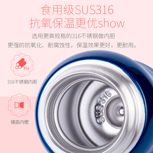 格非尔儿童保温杯带吸管两用小学生水壶幼儿园男女宝宝水杯吸管杯