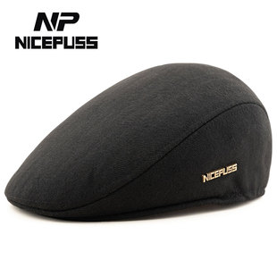 男士鸭舌帽爷爷老年人前进帽秋冬保暖老人帽中老年帽子男款爸爸帽