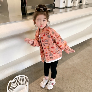 婴幼儿外套春g秋款女童牛仔外套儿童套装时髦秋装宝宝秋季洋派上