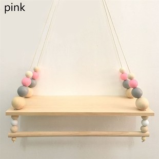 Room Kids Hanging Bead Style Handcrafted Nordic Shelf