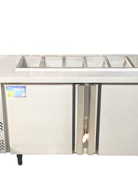 可定制工作台冰箱商用操作台挖槽开孔沙拉台直冷开口定做奶茶店