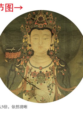 法海寺壁画《普贤菩萨》客厅书房茶室装饰画挂画玄关高清卷轴字画