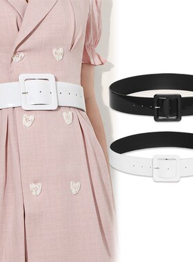 新品2023新款韩版时尚方扣皮带女款百搭连衣裙腰带y2k多巴胺辣妹