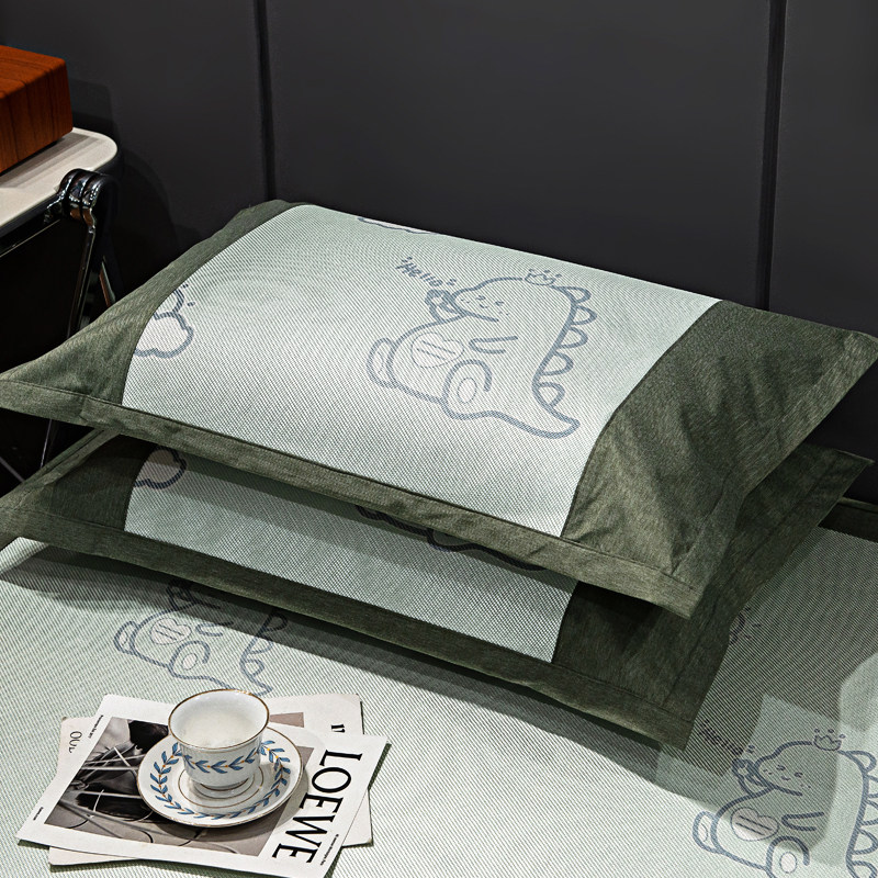 凉席夏季印花冰丝席床笠三件套软席子夏天家用可水洗折叠冰藤席,床上用品,冰丝席,淘宝优惠券,粉丝福利购,淘宝优惠卷