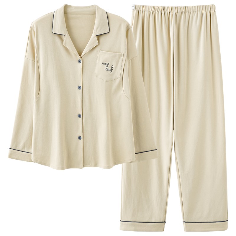 带胸垫月子服春秋薄款产后纯棉孕妇睡衣怀孕期秋冬产妇哺乳家居服