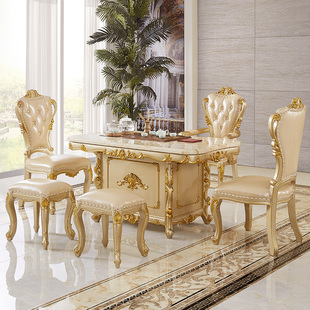 香槟金茶台阳台功夫茶桌 欧式 茶台桌椅组合家用实木茶具茶道整装