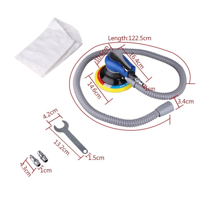 90PSI 6inch/ 150mm Air Random Orbital Palm Sander for Pad Pn