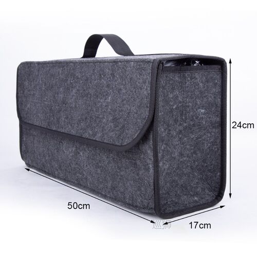 Portable Foldable Car Trunk Organizer Felt Cloth Storage Box