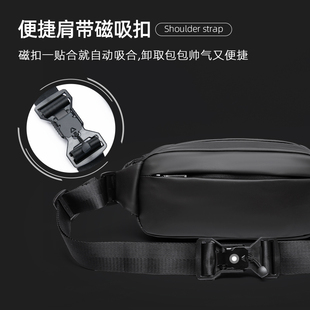 潮流男士胸包时尚防水斜挎包通勤背包骑车腰包运动单肩包小包男款