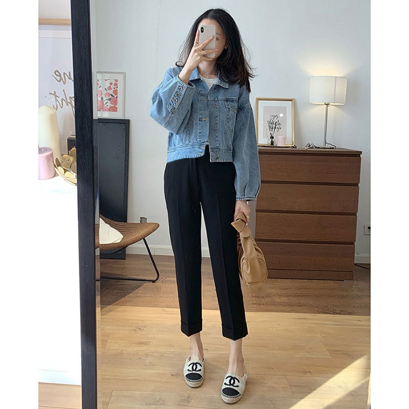 孕妇裤子女春f秋外穿黑色烟管裤薄款西装裤宽松显瘦九分哈伦裤秋,孕妇装/孕产妇用品/营养,孕妇休闲裤,淘宝优惠券,粉丝福利购,淘宝优惠卷