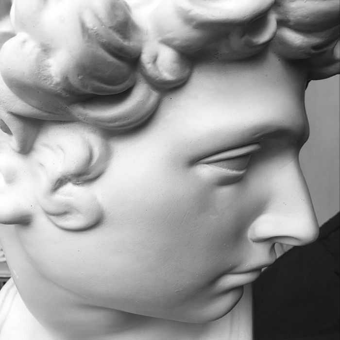 绘岳62cm小卫美术p石膏头像素描石膏像朱利亚诺德梅第奇美术室配