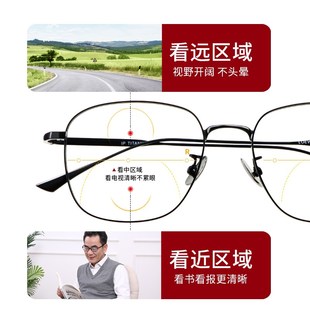 远近三用变色老花镜渐近多焦点自动调焦墨镜一体能看远看近的眼镜